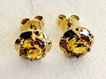 Gold Ohrstecker Ohrhänger Gelbgold 333 elegante Citrin, Art Deco, Top 🌹🌹🌹🌹🌹