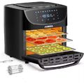 18L Heißluftfritteuse Heißluft Fritteuse Backofen Grill XXL Airfryer 1800W NEU