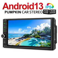 Pumpkin Android 13 Doppel DIN Autoradio GPS Navi 4GB 64GB Bluetooth USB Autoplay