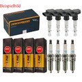 4x DENCKERMANN Zündspule +4x NGK Zündkerze V-Line passend für Renault Scénic I