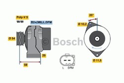 BOSCH Lichtmaschine Generator LiMa ohne Pfand 0 986 044 490