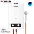 CAMPLUX 10L Durchlauferhitzer Boiler 20 kW LPG Warmwasserbereiter Wasserspeicher