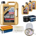 BOSCH Inspektionspaket 8L Liqui Moly Leichtlauf 10W-40 für Rover MG 25 2.0 iDT