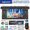 8-Kern 6+128G Android 14 Autoradio Carplay Navi Für BMW 3er E46 M3 Rover 75 MGZT