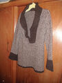 Marc Cain Pullover (Grobstrick) Damen, Gr. N5 (ca. 42), braun-w-weiß