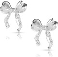 925 Silber Schleifen Ohrringe Frauen Mädchen Geschenk Mode Statement Schmuck 10s