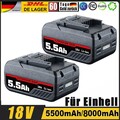 2X 8,0Ah Akku Für Einhell 5,5Ah Ersatzakku 18V Power X-Change PXC Li-Ion LED