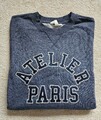 Damen Sweatshirt H&M Gr.S Blau-Meliert