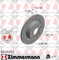 2x Bremsscheibe voll 150.2931.52 ZIMMERMANN für BMW MINI