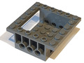 LEGO 1x Cockpit Platte Brick 6x6x2 - 47507 - Dunkelgrau Dark Bluish Gray