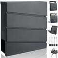 MONZANA® Design Briefkasten Wandbriefkasten Postkasten Zeitungsfach anthrazit