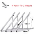 4x PV Halterung 104cm Solarpanel Solarmodul 0°-90° Aufständerung Photovoltaik