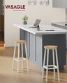 Barhocker, 2er Set, Barstühle, Küchenstühle mit Metallgestell, einfache Montage