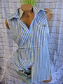Tom Tailor Damen Bluse Tunika Hemdbluse blau weiß gestreift (309) NEU 