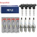 4x MEYLE Zündspule +4x NGK Zündkerze Laser Iridium für VW Touran 1T1 1T2