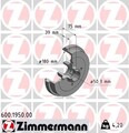 2x ZIMMERMANN Bremstrommel 600.1950.00 für AUDI SEAT VW