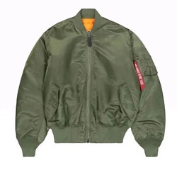  Alpha Industries MA-1 BOMBER JACKET HERITAGE Olive Größe L  in der OVP