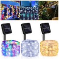 10-30m Solar Lichtschlauch Außen/Innen Lichterkette LED Lichterschlauch Streifen