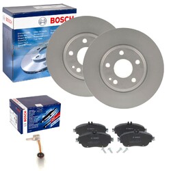 BOSCH BREMSSCHEIBEN 295mm + BELÄGE VORNE passend für MERCEDES W176 W246 C117VA 295x28mm | A-KLASSE / B-KLASSE / CLA / GLA