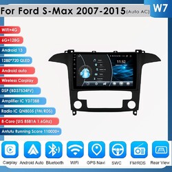 Für Ford S-Max 2006-2015 Autoradio Android 13 GPS Navi DSP CarPlay 6+128G BT5.0