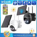 ieGeek 5MP Überwachungskamera Aussen WLAN Solar/Akku Kamera FarbNachtsicht PTZ