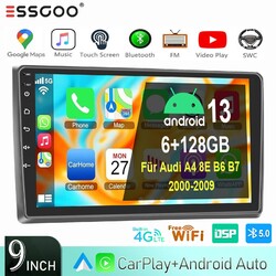 6+128G Android 13 Autoradio 8-Core WIFI 4G DSP Für Audi A4 8E 8H B6 B7 2000-2009