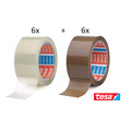 12 Rollen TESA 64014 Packband braun/transparent je 6 Rollen Paketband Klebeband