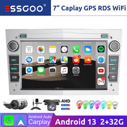 Autoradio Android 13 Carplay 32G GPS DVR Kam Für Opel Zafira Corsa Astra Vivaro