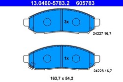 BREMSBELAGSATZ, SCHEIBENBREMSE FÜR PATHFINDER III R51 - ATE 13.0460-5783.2