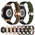 Silikon + Leder Armband für Garmin Vivoactive 5 4 3 Vivomove 3 HR Venu 2 Plus SQ