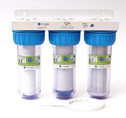 10" 5" Wasserfilter Vorfilter System Hauswasser Zisterne Brunnen Pumpe 1" Zoll2 und 3 fach Filtersystem mit Aktivkohle Filtrierung !!