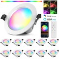 LED Einbaustrahler Flach 5W Bluetooth RGB Einbauspot Deckenstrahler Deckenspot