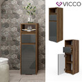 Midischrank Badschrank Badezimmerschrank Majest Nuss/Anthrazit Schublade Vicco