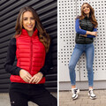Steppweste Weste Bodywarmer Ärmellos Basic Unifarben Sport Damen BOLF Stehkragen