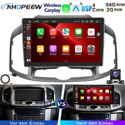 64GB Android 13 Apple Carplay Autoradio GPS NAVI Für Chevrolet Captiva 2011-2016