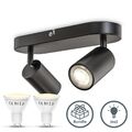 LED Spotleuchte schwenkbar Retro Schwarz GU10 Deckenlampe Flur Schlafzimmer Spot