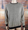 Carlo Colucci Pullover Größe XL Herren Strickpullover Gold Schwarz