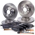 BREMSSCHEIBEN + BREMSBELÄGE VORNE + HINTEN FÜR AUDI A3 Q2 SEAT LEON VW GOLF 7