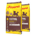 2 x 12,5 kg JOSERA Festival mit Lachs und Soße  für adulte wählerische Hunde