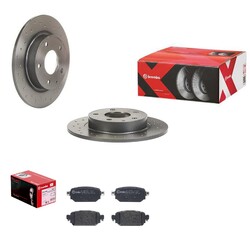 brembo SPORT BREMSSCHEIBEN 265mm + BELÄGE HINTEN passend für MAZDA CX-3 CX3 DKHA 265x9mm Gelocht / Frontantrieb & AWD / Ab Bj. 2018