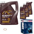 BOSCH Ölfilter 8 L MANNOL Energy Premium 5W-30 für Nissan NV300 Kasten 2.0 dCi