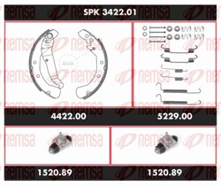 REMSA Bremsensatz Trommelbremse Super Precision Kit SPK 3422.01 228,6mm für OPEL