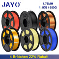 JAYO 3D Drucker Filament PLA PETG PLA+ SILK 1.75mm 1,1KG/0.25KG Spule Blasenfrei