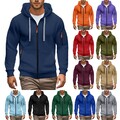 Herren Sweatshirt Hoodie Basic Sport Langarm Sweatjacke Pullover Kapuzenpullover