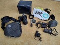 Panasonic Lumix DMC-FZ50 Schwarz + Zubehörpaket (Netzteil, Fisheye, Tasche)