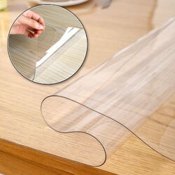 Tischfolie 2mm Transparent Klar Tischdecke Tischschutz Tischmatte Abwaschbar PVC⭐⭐⭐⭐⭐ Gratis Versand ✔️ Geruchsarm ✔️ Top Bewertet ✨✨✨✨