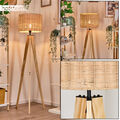 Wohn Schlaf Zimmer Raum Beleuchtung Holz Boho Style Steh Leuchte Lampe rund
