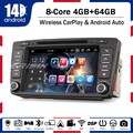8" Android 14 Autoradio Navi Carplay für Skoda Octavia Yeti DSP GPS DVD SWC 64GB