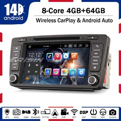 8" Android 14 Autoradio Navi Carplay für Skoda Octavia Yeti DSP GPS DVD SWC 64GB