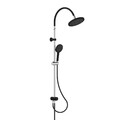 Überkopf-Brauseset mit Kopf- und Handbrause | Chrom/Schwarz | 19562